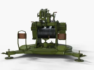 Artillery Machine Gun Low-poly 3D model