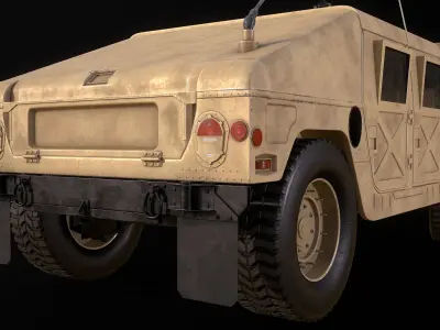 HMMWV M-998M2 Humvee 3D-Model Game Ready Low-poly 3D model