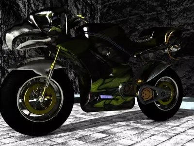 Fantasy Motorbike 3D model