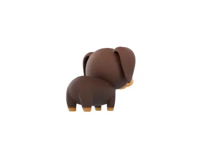 Character197 Dachshund Dog 3D model