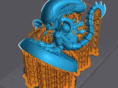  Chibi Cute and Deadly Xenomorph Presupported STL 3D print model