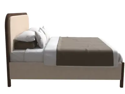 Modern Upholstered wood Bed 3Dmodel download - domingtu Free 3D model