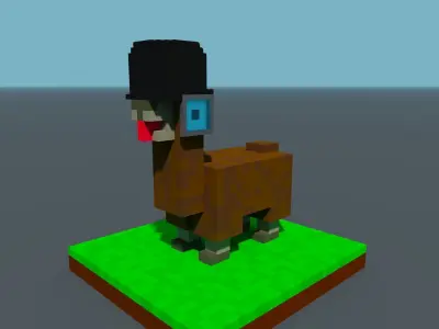 Voxel Llama 3D model
