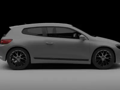 lowpoly game ready car model Free low-poly 3D model