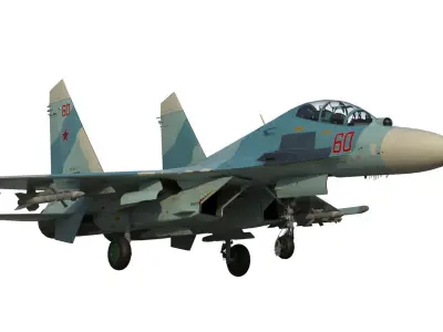 Su-27UB Flanker C 3D model