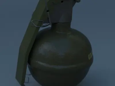 M67 Frag Grenade Free 3D model
