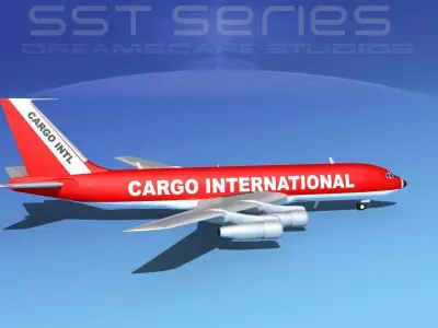 Boeing 707-320 SS Cargo Intl 3D model