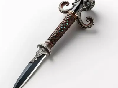 Ornate Kraken Fantasy Dagger 3D model