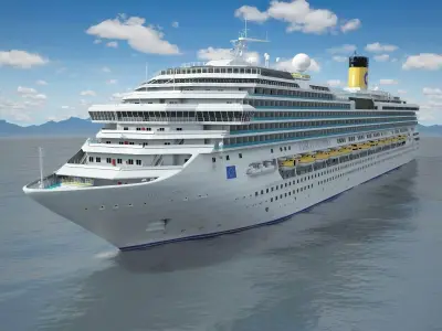 Costa Concordia cruise ship 3D model