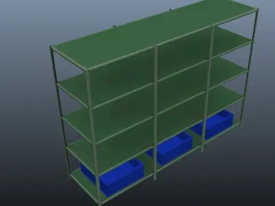 Industrial racks Low-poly 3D model