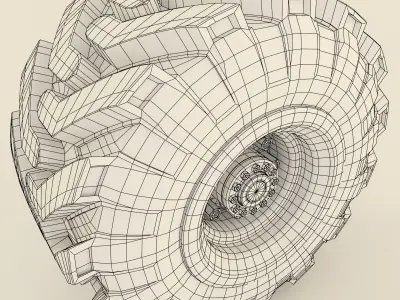 Tractor and Offroad Truck Tire 3D model