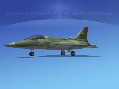 HAL Tejas Fighter V02 Low-poly 3D model