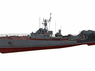 Poti-class corvette Low-poly 3D model