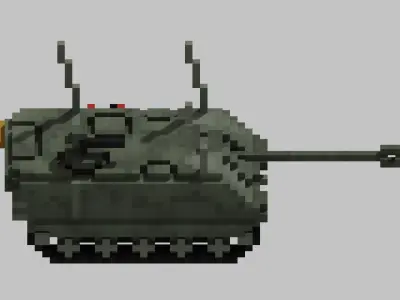AMX 10M Acra Tank Voxel Low-poly 3D model