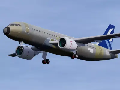 Aegean A320neo Unpainted 3D model