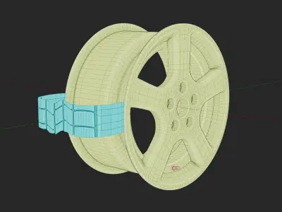 Tire all-season 205 R17 95T 3D model