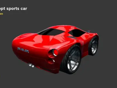 Concept sports car Free low-poly 3D model