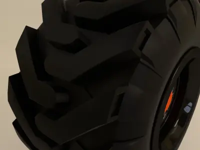 Tractor and Offroad Truck Tire 3D model