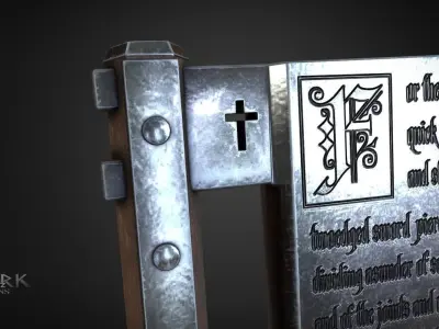 Holy Executioner Axe Low-poly 3D model