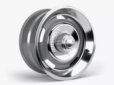 60s Rally Wheel with Trim 3D model