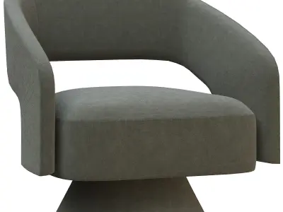 CHITA Jamie Swivel Fabric Accent Chair Free 3D model