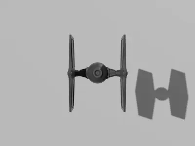 Tie Fighter Low-poly 3D model