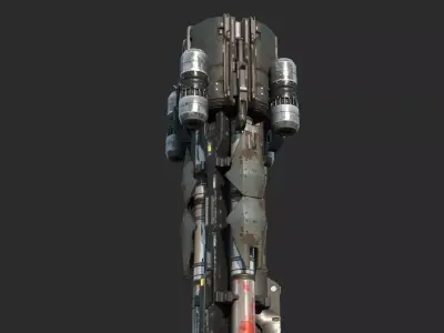 Future Sci-Fi Space Rocket 3D model