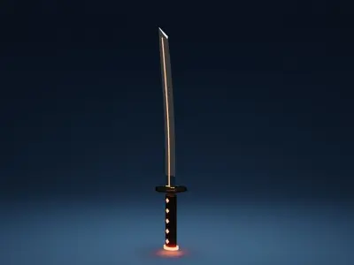 Katana Japanese Sword 3D model