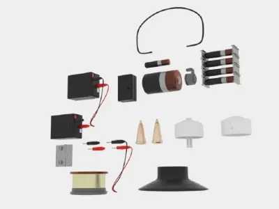Electronic Parts Packs Low-poly 3D model