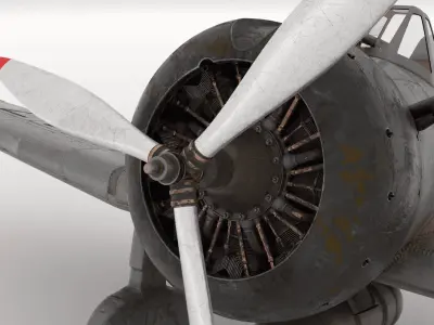  Mitsubishi A5M Fighter 3D model