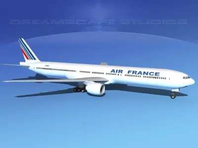 Boeing 777-300 MP Air France 3D model