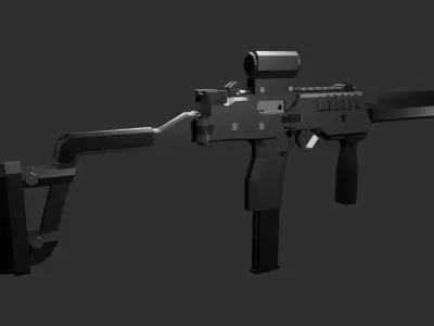 Low Poly MP9 Modified Free low-poly 3D model