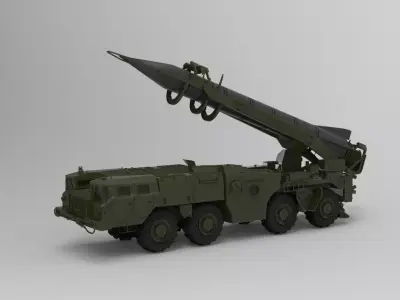 Scud missile tactical ballistic missiles 3D model