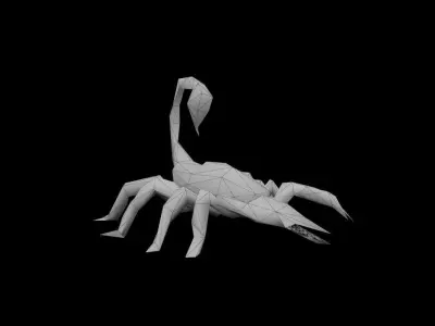 Low Poly Scorpion origami Low-poly 3D model