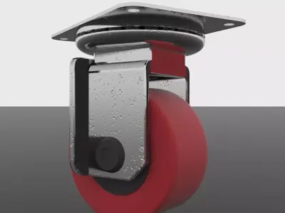 Castor Wheel 3D model 3D model