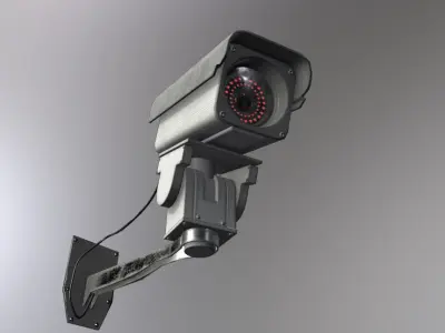 CCTV Exterior Surveillance Camera Free low-poly 3D model