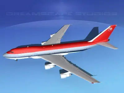 Boeing 747-100 Northwest Airlines 3D model