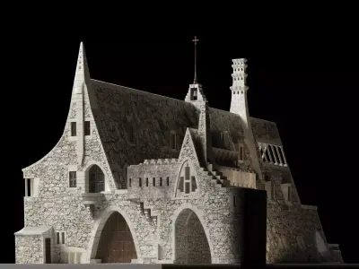 Celler Guell - Bodegas Guell - Antoni Gaudi 3D model