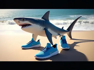 Shark in Sneakers 3D model