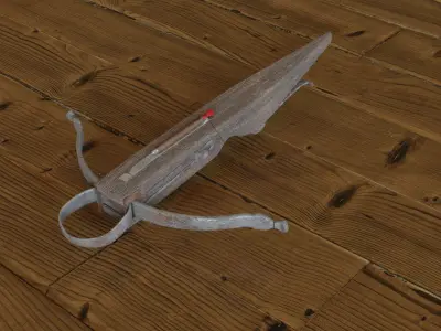Crossbow with a dart 3D model