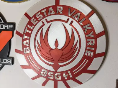 Battlestar Valkyrie BSG 41 Wall Plaque 3D print model
