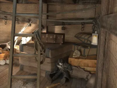 Warehouse piate ship 3D model