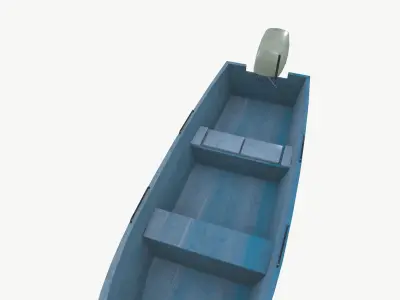 Wooden Boat 3D model