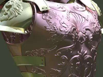 Roman General Helmet Mask Lorica Musculata Shin Guards Bracer 3D print model