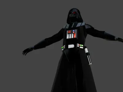 Darth Vader Low Poly Free 3D model