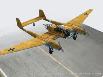 Focke-Wulf Fw 189 A1 Low-poly 3D model