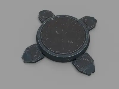 Landmine futuristic - lowpoly - PBR - 7 color variants Low-poly 3D model