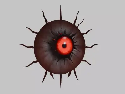 A Giant Bloodshot Eye 3D Model Low-poly 3D model