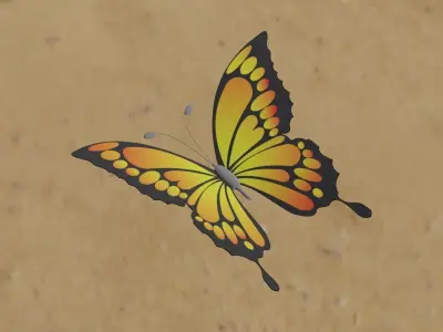 Rigged And Animated Butterfly 3D model
