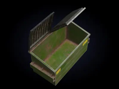 Dumpster PBR trash bin Free low-poly 3D model